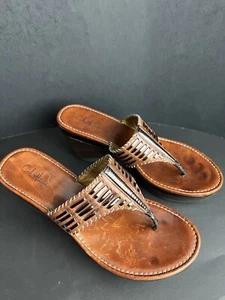 Cole Haan NikeAir Summer Leather Brown Sandals SIZE 7 B - Picture 1 of 8