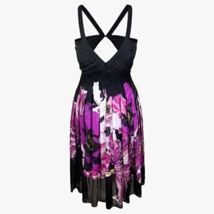 ROBERTO CAVALLI NEW Women Silk Cocktail Dress Size S Floral Summer Dress 38 4 - Picture 1 of 6
