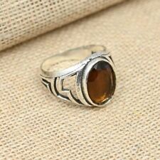 Smoky Quartz Gemstone 925 Sterling Silver Men's Ring Classic Ring All Size R246