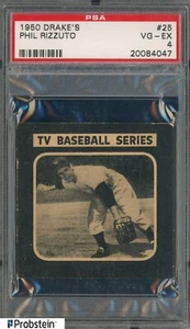 1950 Drake's SETBREAK #25 Phil Rizzuto New York Yankees HOF PSA 4 VG-EX - Picture 1 of 2