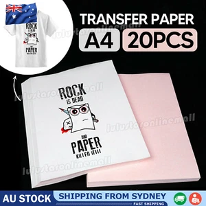 20pcs A4 T-shirt Heat Transfer Paper Inkjet Printer Print For Non-cotton T-shirt - Picture 1 of 9