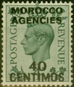 Morocco Agencies 1940 40c on 4d Grey-Green SG169 Fine MNH - Picture 1 of 1