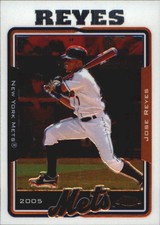2005 Topps Chrome New York Mets Baseball Card #297 Jose Reyes