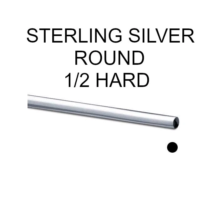 925 Sterling Silver Wire Half Hard Round Wire Different Gauges & Lengths Medium - image 1 of 1