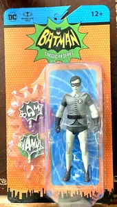 McFarlane DC- Retro 1966 B&W Batman 66 Robin / Burt Ward 6" Figure World Ship - Picture 1 of 3
