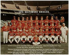1976 BALTIMORE ORIOLES 8x10 TEAM PHOTO PICTURE REGGIE JACKSON
