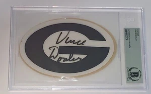 Calcomanía de casco firmada por Vince Dooley Georgia Bulldogs certificado de autenticidad beckett losa - Imagen 1 de 12