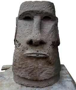 Moai dell'Isola di Pasqua nostra riproduzione - Moai in porous basalt 11542 - Imagen 1 de 1