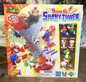 Super Mario Blow up Shaky Tower 7356 Ages 4+ Epoch Games 2020 Balance Game - Picture 1 of 6