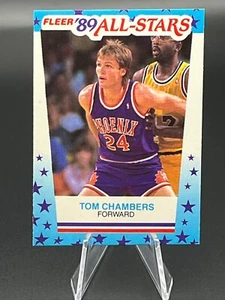 Pegatina de baloncesto Fleer 1989 NBA All-Stars #11 Tom Chambers Phoenix Suns Sin precio base/como nuevo - Imagen 1 de 2