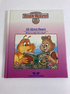 VTG 1985 Teddy Ruxpin All About Bears Book No Cassette￼ - Picture 1 of 3