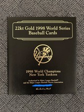 New York Yankees Danbury Mint 1998 WS Championship Gold Complete 32 Card Set