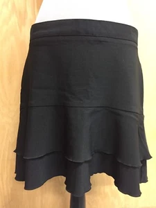 BCBG PARIS NEGRO por encima de la rodilla falda escalonada cremalleras en la espalda TALLA 10 V-691 - Imagen 1 de 4