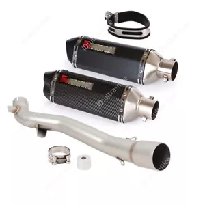 For Honda VFR1200X 2012-2020 Exhaust Set Mid Link Pipe Slip On 51mm Muffler Pipe - Picture 1 of 12