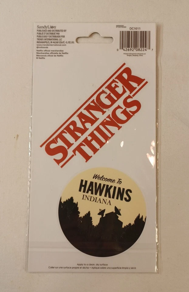 Stranger Things Welcome to Hawkins Phone Laptop Sticker Decal Official Sandylion