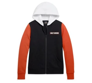 Harley-Davidson Women's Hoodie Colorblock Full Zip, X-SMALL - 96137-21VW - Picture 1 of 4
