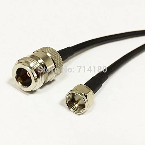 1pc N type female jack to F type male Pigtail Cable RG58 50cm Wholesale NEW Qui - Image 1 of 1