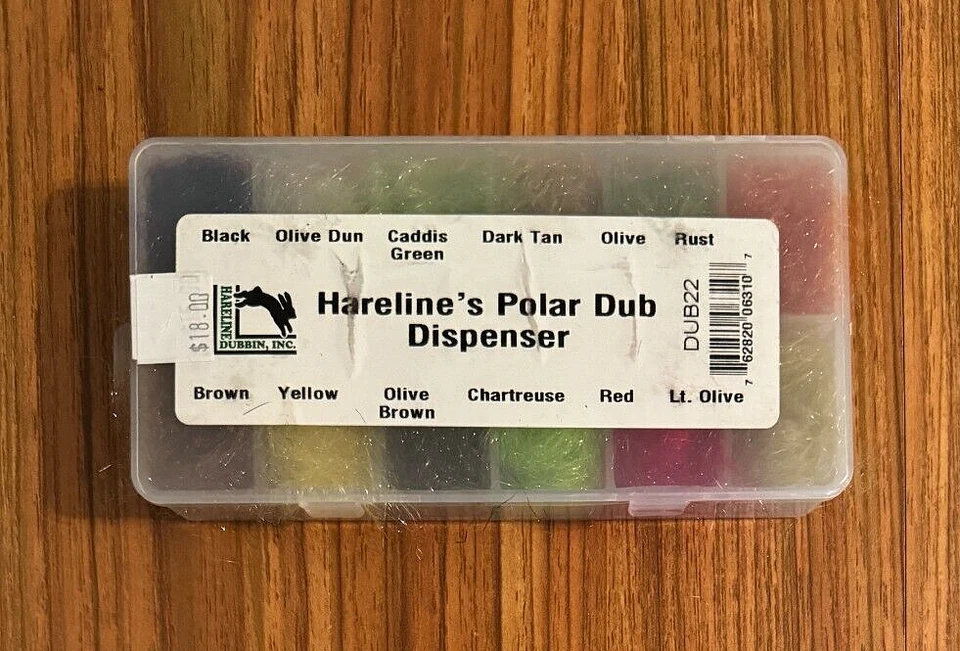 Dispensador Hareline Dubbin Polar Dubb, doblaje, atado de moscas Foto 1 de 1