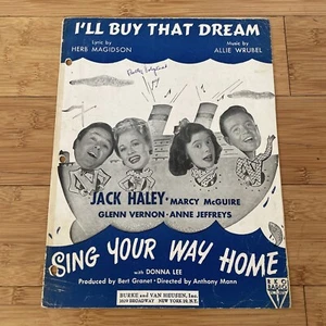Vintage Noten - I'll Buy That Dream - 1945 Film Sing Your Way Home - Bild 1 von 9