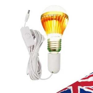 LED E27 Ball Bulb Solar Controlled Bulb High Lumen Bulb DC 12V 5W for RV Camping - Picture 1 of 9