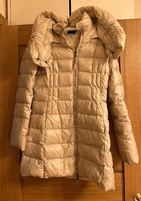 PINKO женщин вниз/перо пальто зимние коричневые молнии размер EUR38 US8 - Изображение 1 из 4