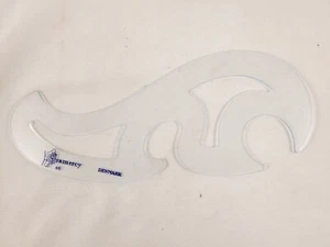 Vintage Gramercy 81 Denmark 1980's clear plastic drafting tool, French Curve - Picture 1 of 3