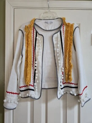  Chaqueta Anthropologie English Factory Selina Pom talla MP Foto 1 de 4