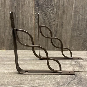 Menge 2 Rubbermaid Regal Halterung Celtic Scroll Bronze Neu 8" Kostenloser Versand - Bild 1 von 3