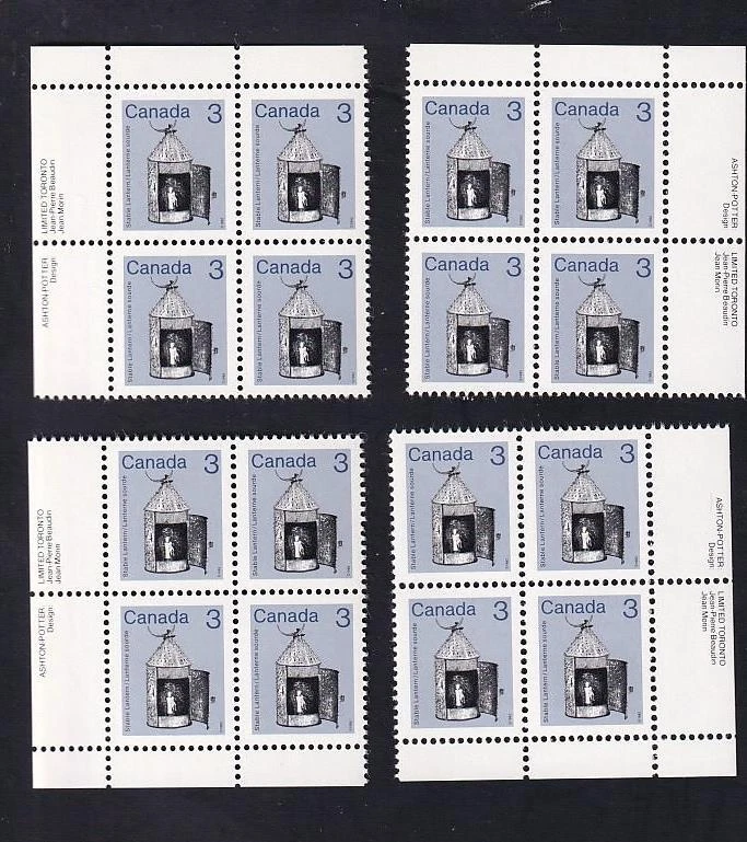 Canada 1982 Lantern 3¢ Artifact, MNH PB set, sc#919 - Image 1 of 1