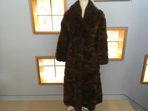 Full Length Heavy Fur Coat with Shawl Collar - Size S - Picture 1 of 14