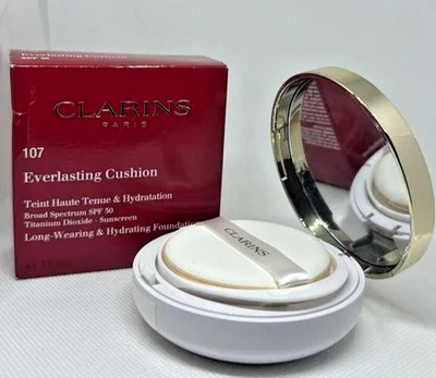 Clarins Everlasting Compact Long Wearing Foundation 0.3 Oz 107 Beige NIB - Image 1 of 2