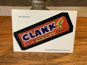 1979 Topps Wacky Packages - #113 Clank The One you Can't Lift! - Sticker Card NM - Picture 1 of 3