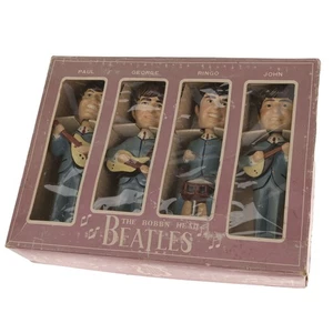 Vintage 1964 Beatles Car Mascots Bobblehead Nodder Set - Picture 1 of 21