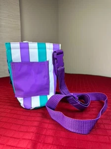 Bolso retro de colección Tupperware verde azulado púrpura vaso vaso - Imagen 1 de 8