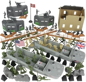 BMC WW2 D-Day Plastic Army Men - Invasion of Normandy 114pc Boxed Playset - Bild 1 von 8