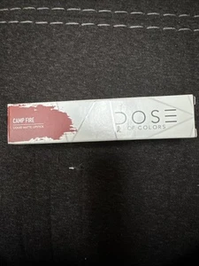 DOSE OF COLORS LIQUID MATTE LIPSTICK CAMPFIRE NEW COLOR AUTHENTIC COSMETICS BNIB - Picture 1 of 3