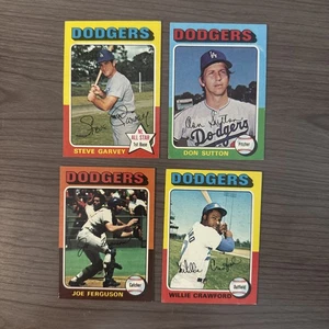 1975 TOPPS BASEBALL CARD LOT Los Angeles Dodgers Steve Garvey 140, Sutton + More - Picture 1 of 2