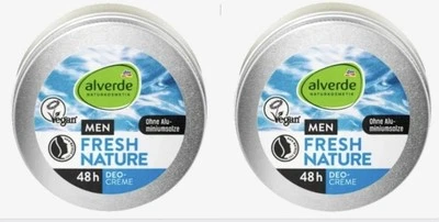 Alverde COSMÉTICA NATURAL HOMBRE Desodorante Crema Naturaleza Fresca 2x50 ml Foto 1 de 2