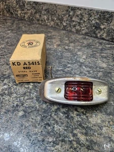 Vintage NOS KD Marker Lite A541S RED Steel Base Aluminum Finish READ (Lot 111) - Picture 1 of 8