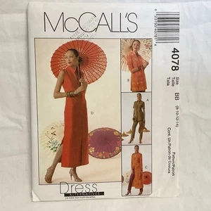 McCalls patrón de costura 4078 tallas 8-14, plumero, pantalones, top ajustado, vestido - Imagen 1 de 2