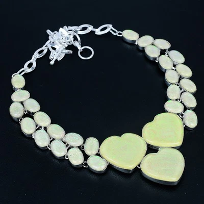 Australian Triplet Opal Gemstone 925 Sterling Silver Jewelry Necklace 18" VJ 282 - Image 1 of 4