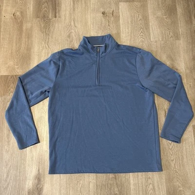 Pullover Impermeable Vintage Original 1/4 Cremallera Para Hombre Azul XL Manga Larga Foto 1 de 4