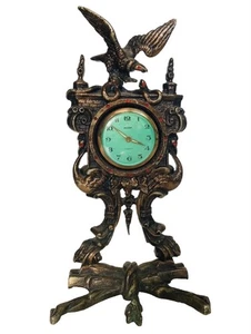 Vintage Adler Schlange bronziert Stadt Metall Taschenuhr Halter Ständer Herstellermarke - Bild 1 von 21