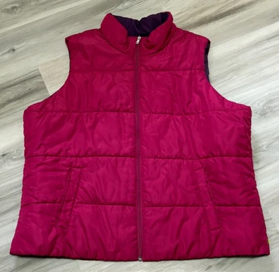 Made For Life Women's Size 2X Magenta Puffer Vest - Image 1 of 3