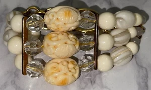 Robert Rose Beaded Gold Tone 8" Bracelet Jewelry Gar2-16 - Picture 1 of 16