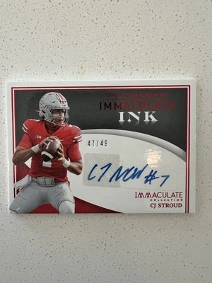 2022 Panini Immaculate Collection Collegiate - Immaculate Ink C.J. Stroud 47/49 - Image 1 of 4