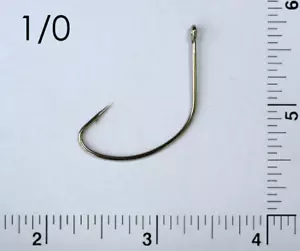 PACK OF 50 Size 1/0 TACKLEWORKS Offset Nickel Kahle Fishing Hooks Straight Eye - Picture 1 of 2
