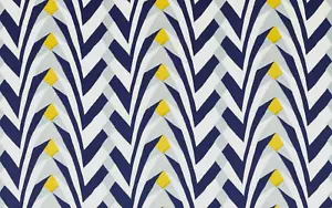 HARLEQUIN CURTAIN FABRIC DESIGN Klimt 3.2 METRES INK/HONEY COTTON BLEND - Picture 1 of 10
