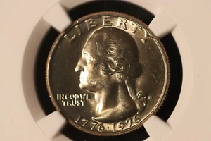 1976 S CLAD WASHINTON BICENTENIAL QUARTER NGC PF 66 - Picture 1 of 6
