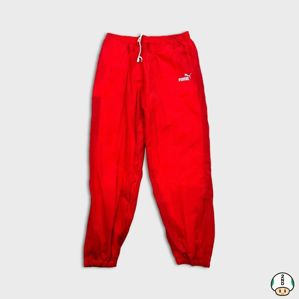 Pantalones de chándal Puma vintage años 90 para hombre grandes rojos gimnasio deportes comodidad atlético jogger Foto 1 de 4